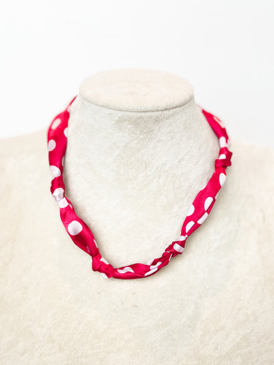Tully Dot Pattern Scarf Necklace