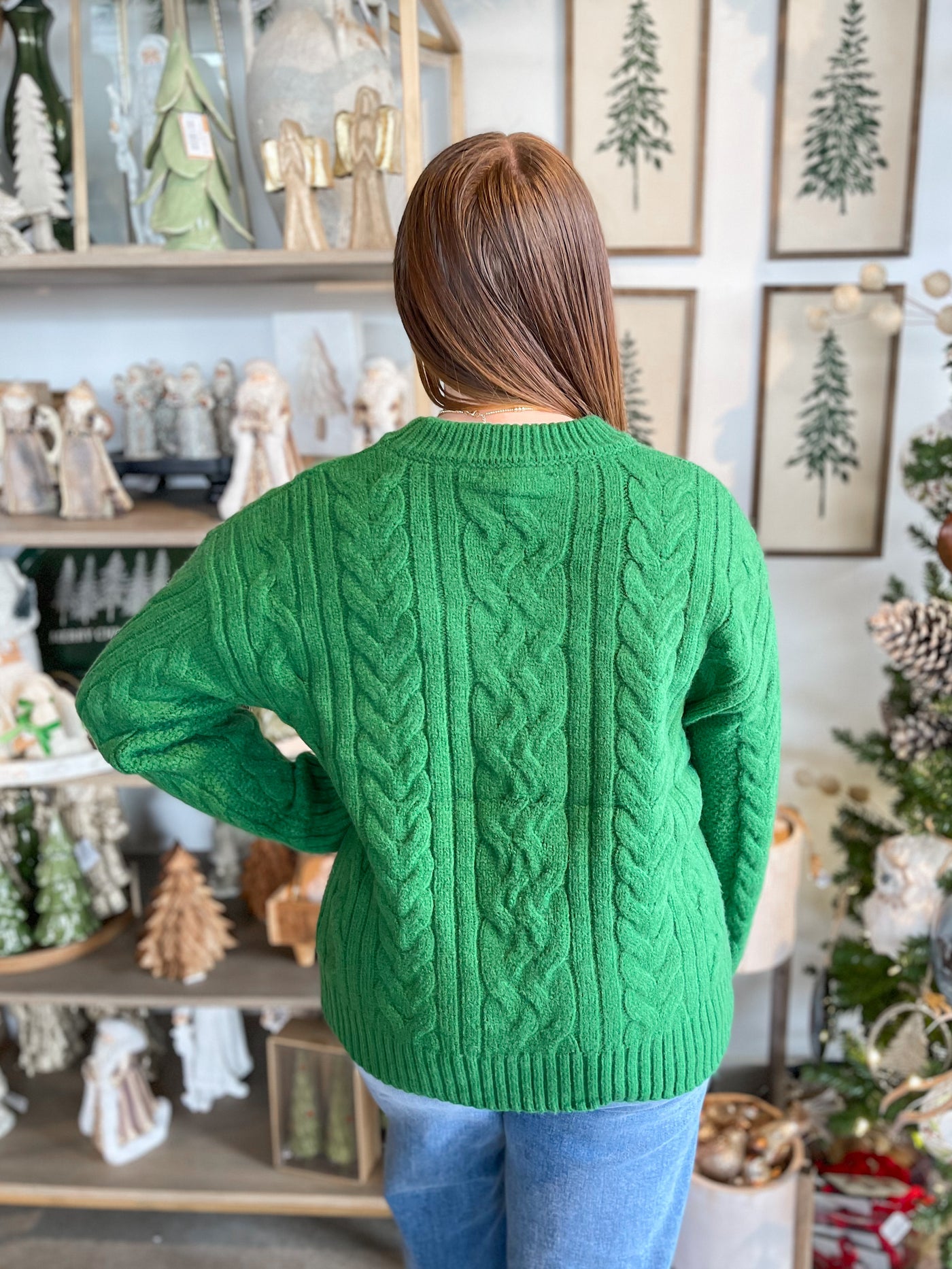 Pinch Green Cable Knit Sweater