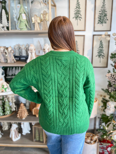 Pinch Green Cable Knit Sweater