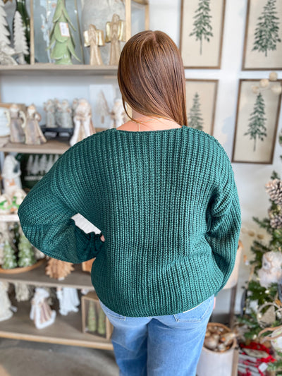 Jodifl Hunter Green Cardigan