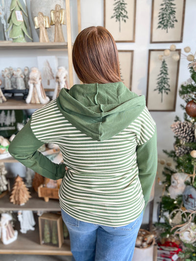 Olive Shannon Top w/ Hoodie