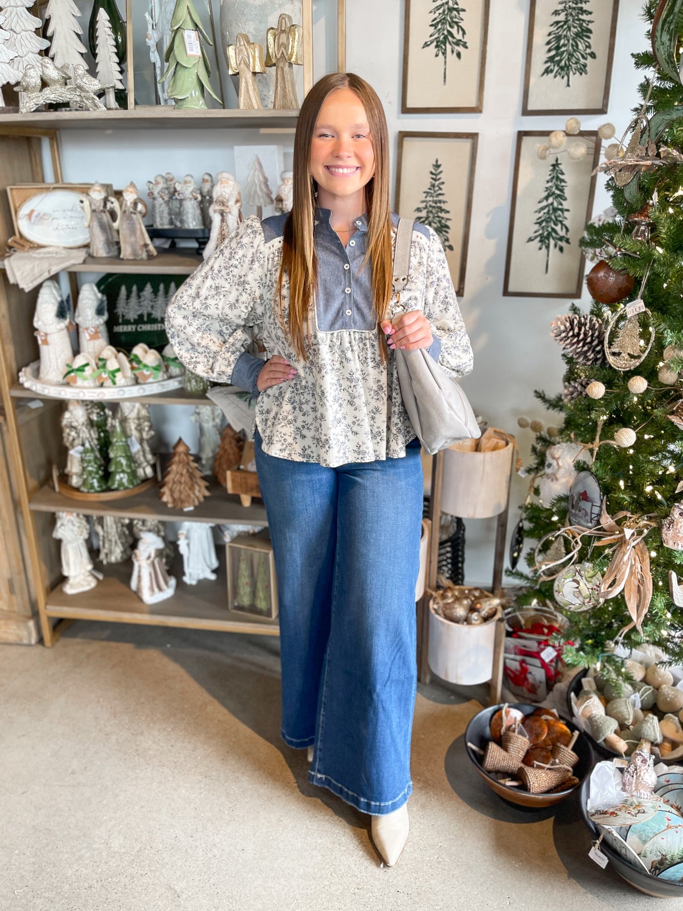 Denim Blossom Ariana Top