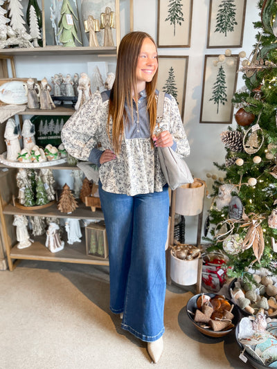 Denim Blossom Ariana Top