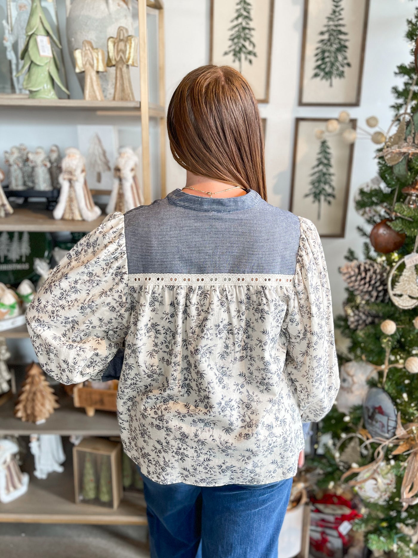 Denim Blossom Ariana Top