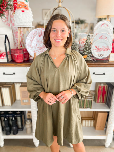 Umgee Olive Dana Dress