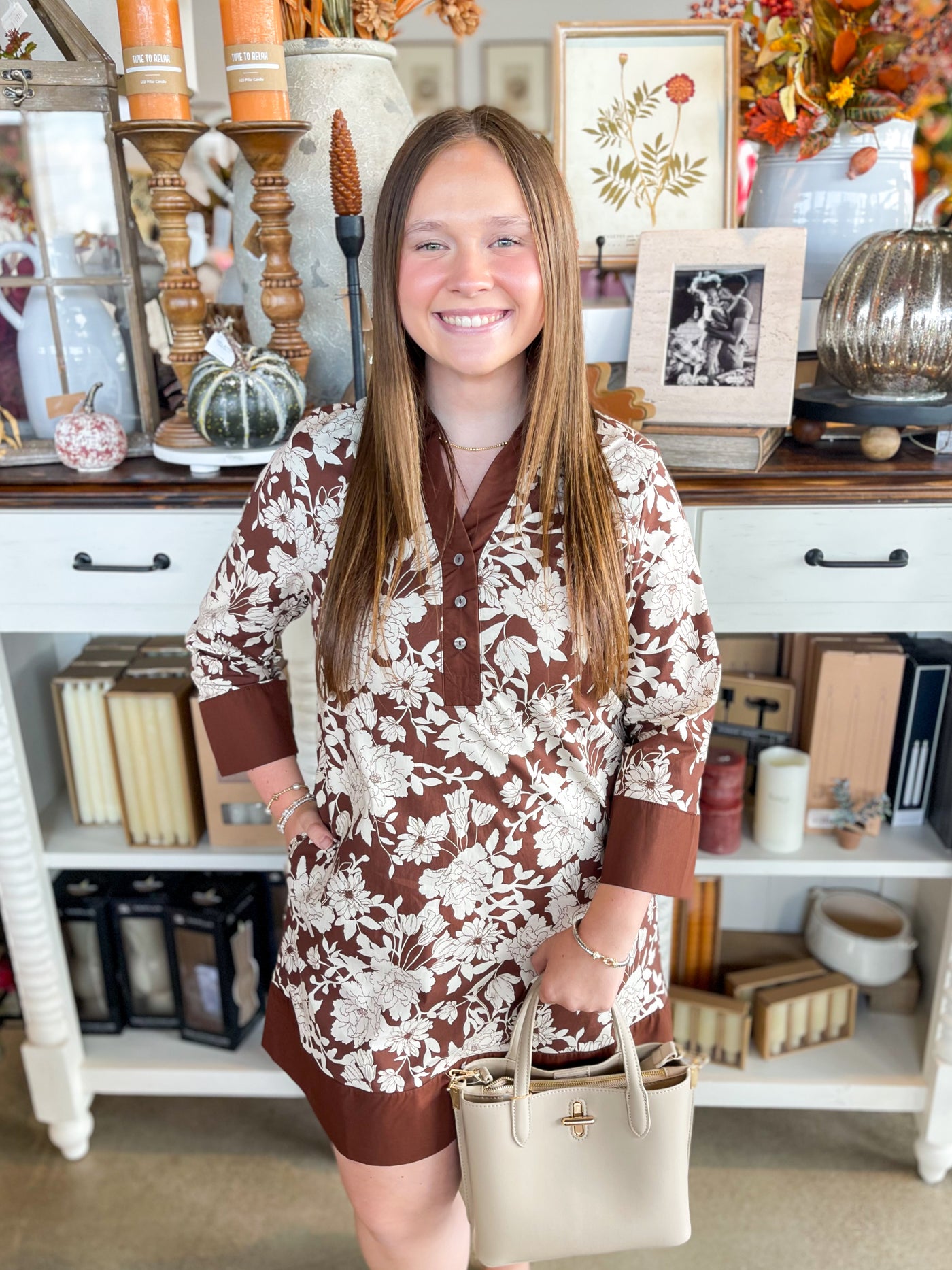 Entro Brown Melanie Dress