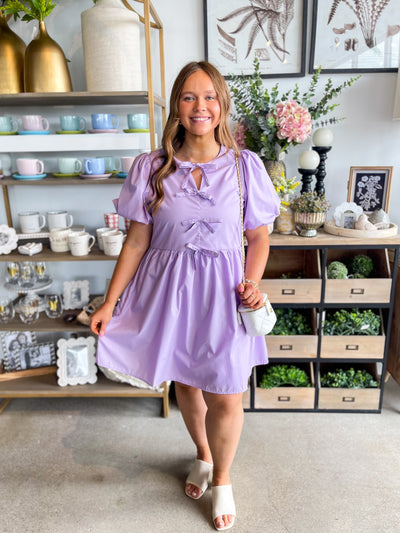 Zuri Entro Lilac Bow Dress