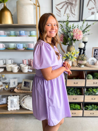 Zuri Entro Lilac Bow Dress