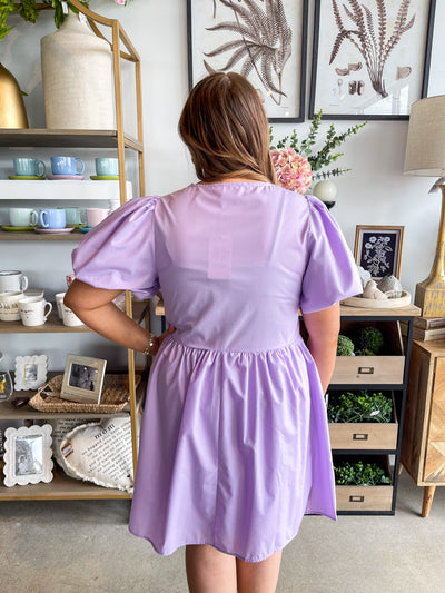 Zuri Entro Lilac Bow Dress