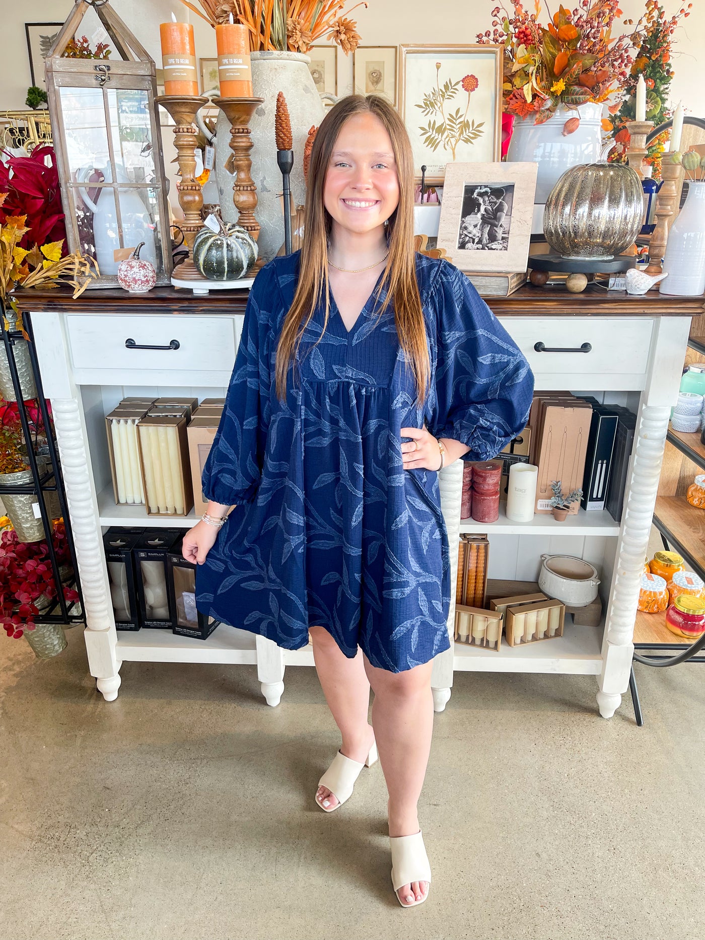 Umgee Navy Clark Dress