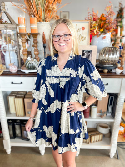Umgee Navy Priscilla Dress