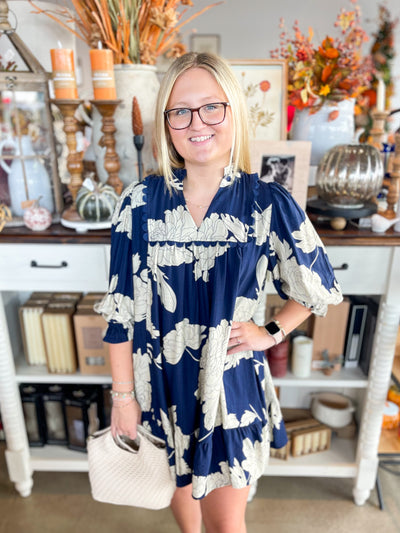 Umgee Navy Priscilla Dress