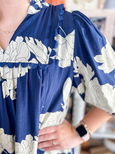 Umgee Navy Priscilla Dress