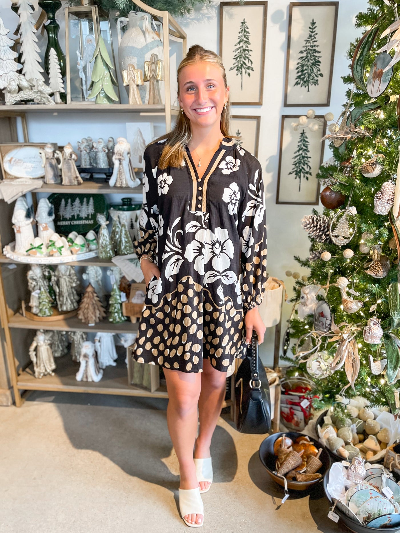 Umgee Black Halli Dress