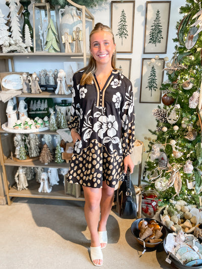 Umgee Black Halli Dress