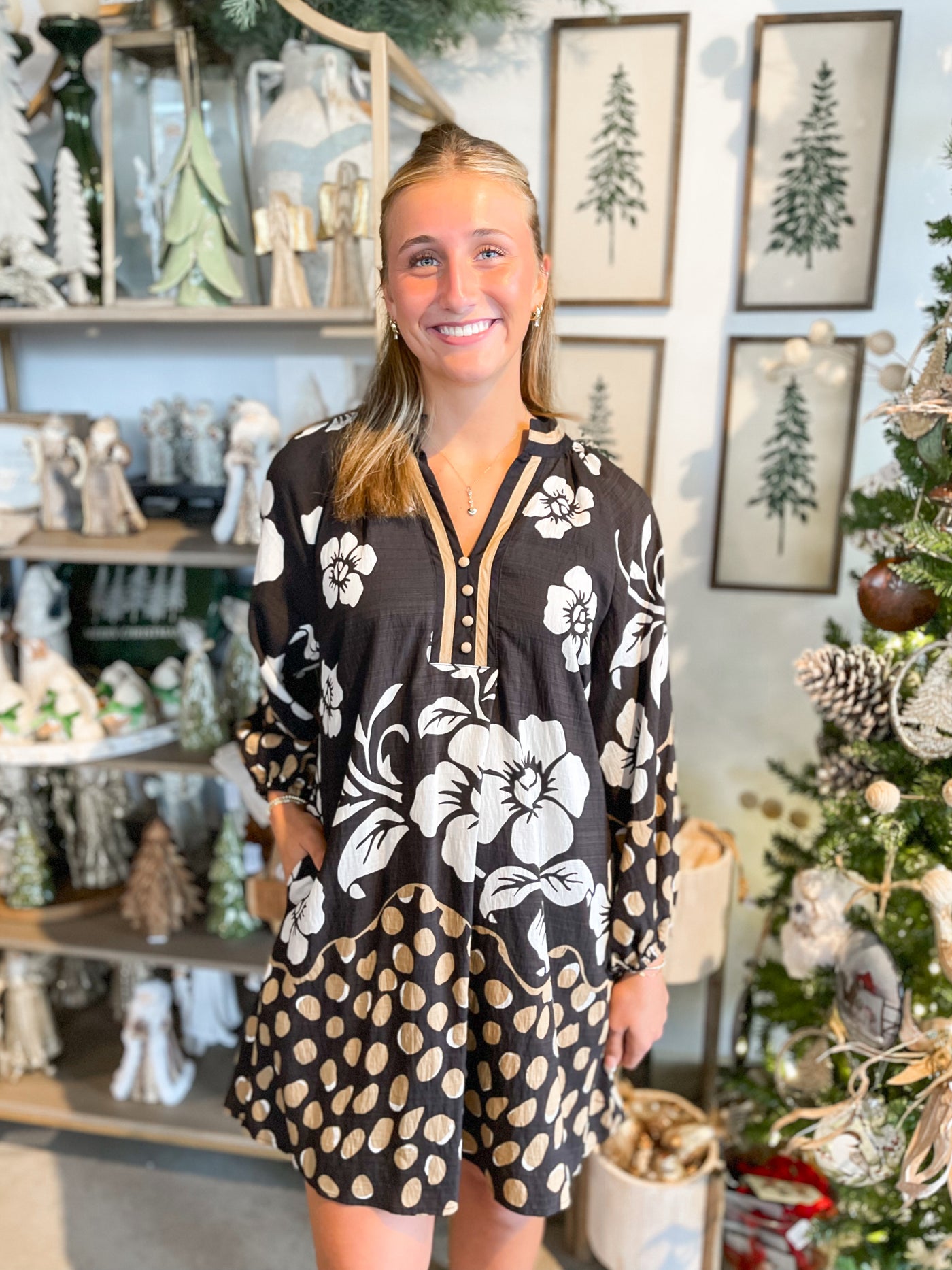 Umgee Black Halli Dress