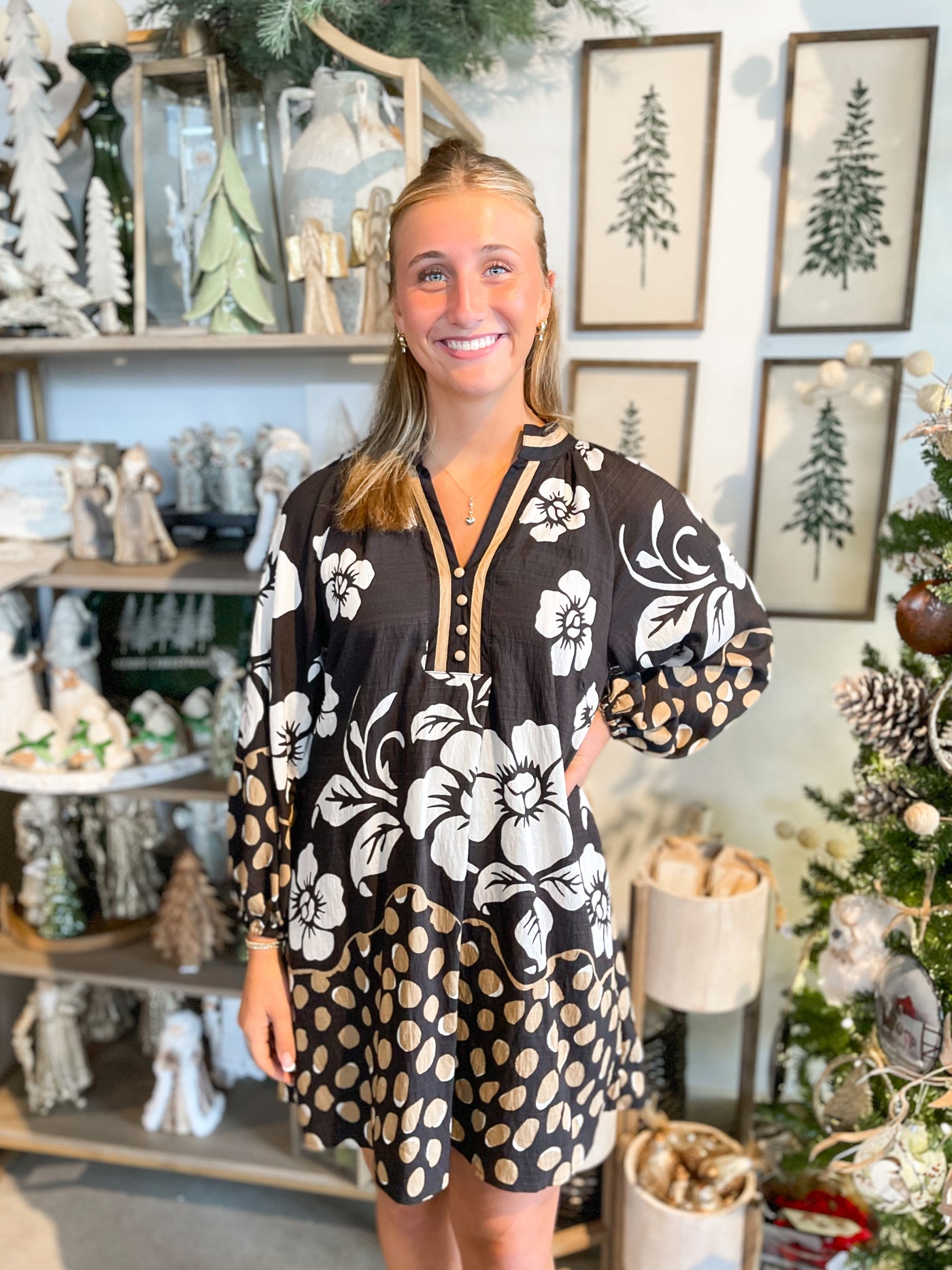 Umgee Black Halli Dress