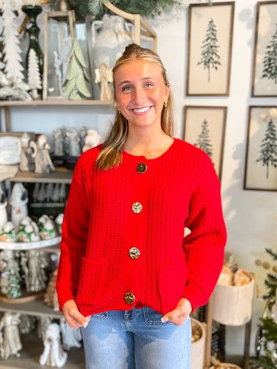 Jodifl Red Cardigan
