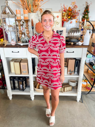 Jodifl Deep Red Kelsi Dress