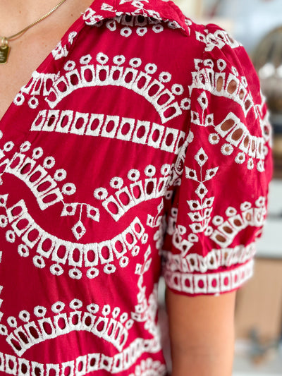 Jodifl Deep Red Kelsi Dress