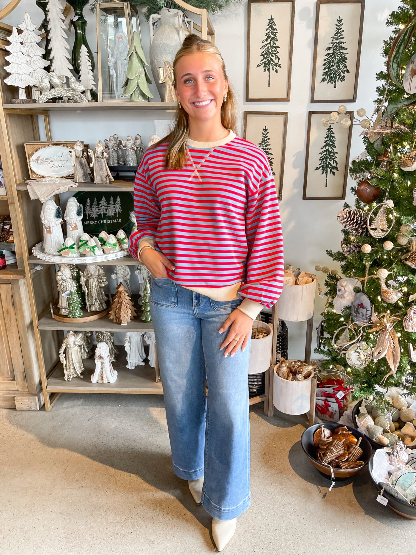 Jodifl Blue Red Lee Pullover