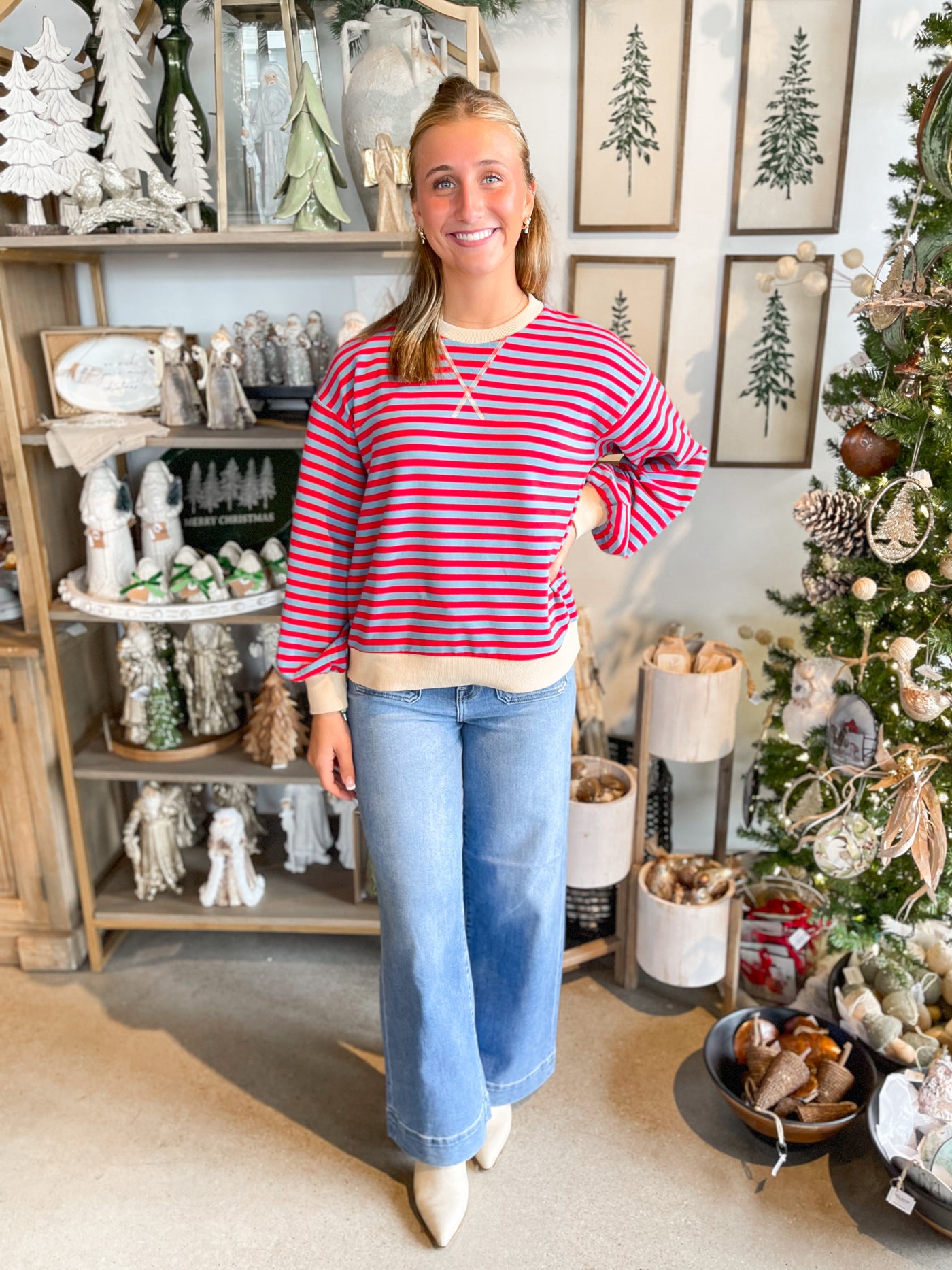 Jodifl Blue Red Lee Pullover