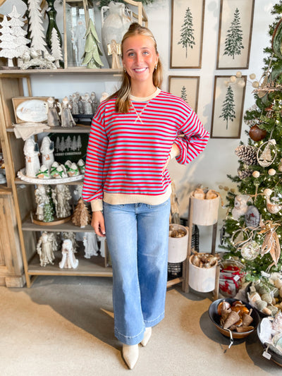 Jodifl Blue Red Lee Pullover