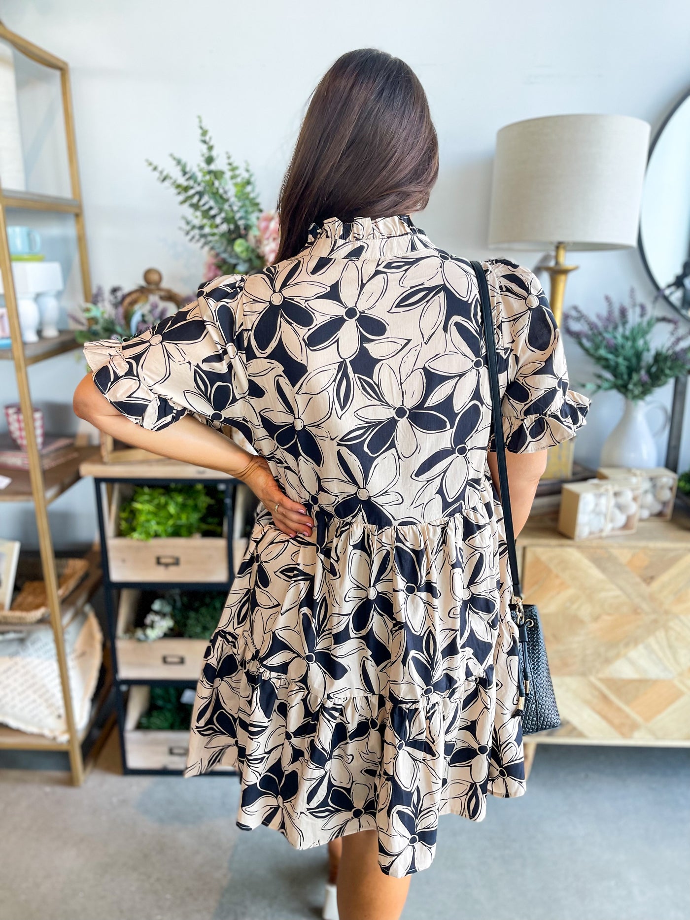 Taupe Black Entro Dress