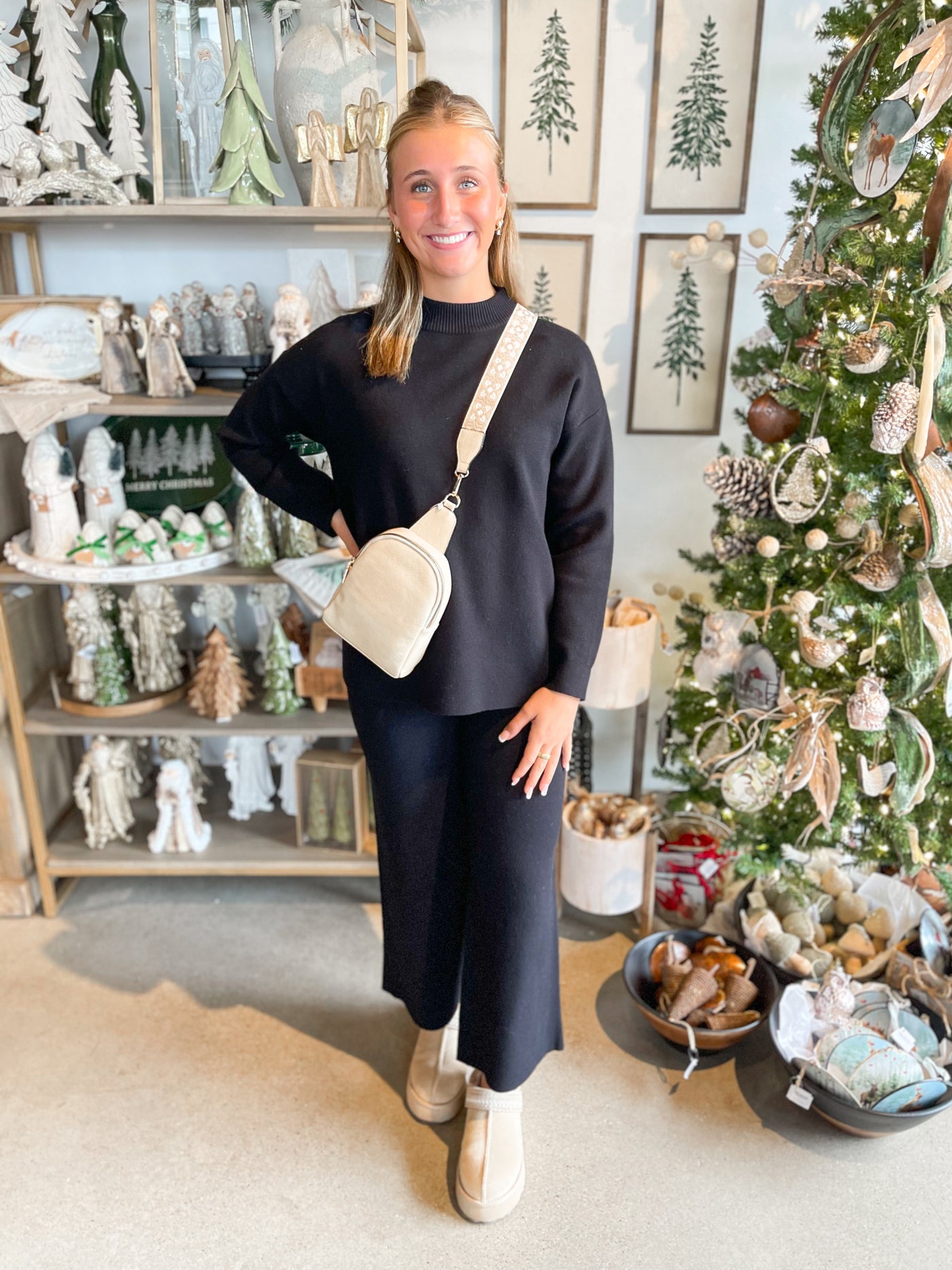 See And Be Seen Black Sweater Set