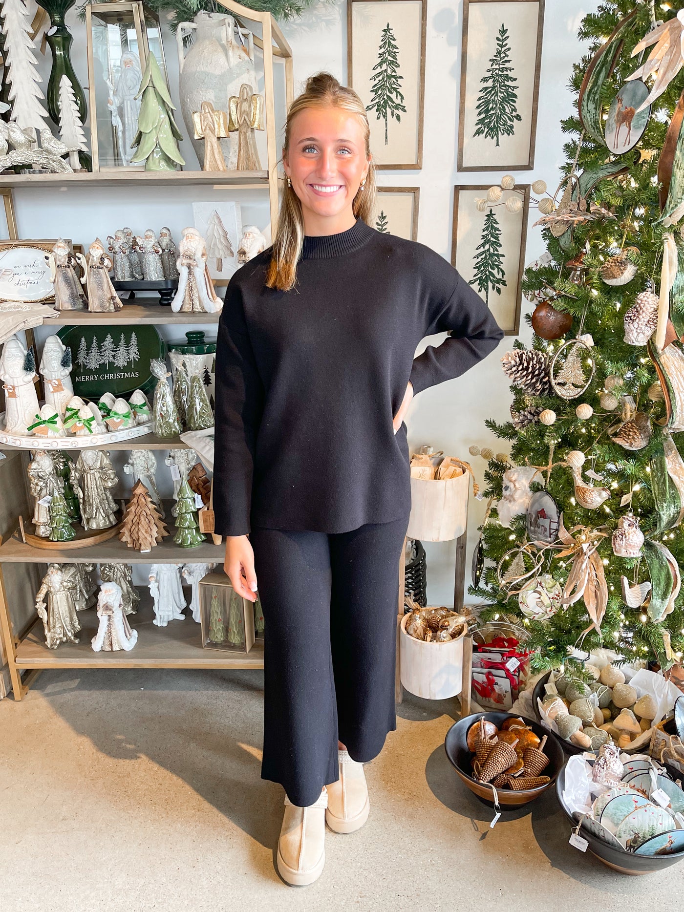 See And Be Seen Black Sweater Set