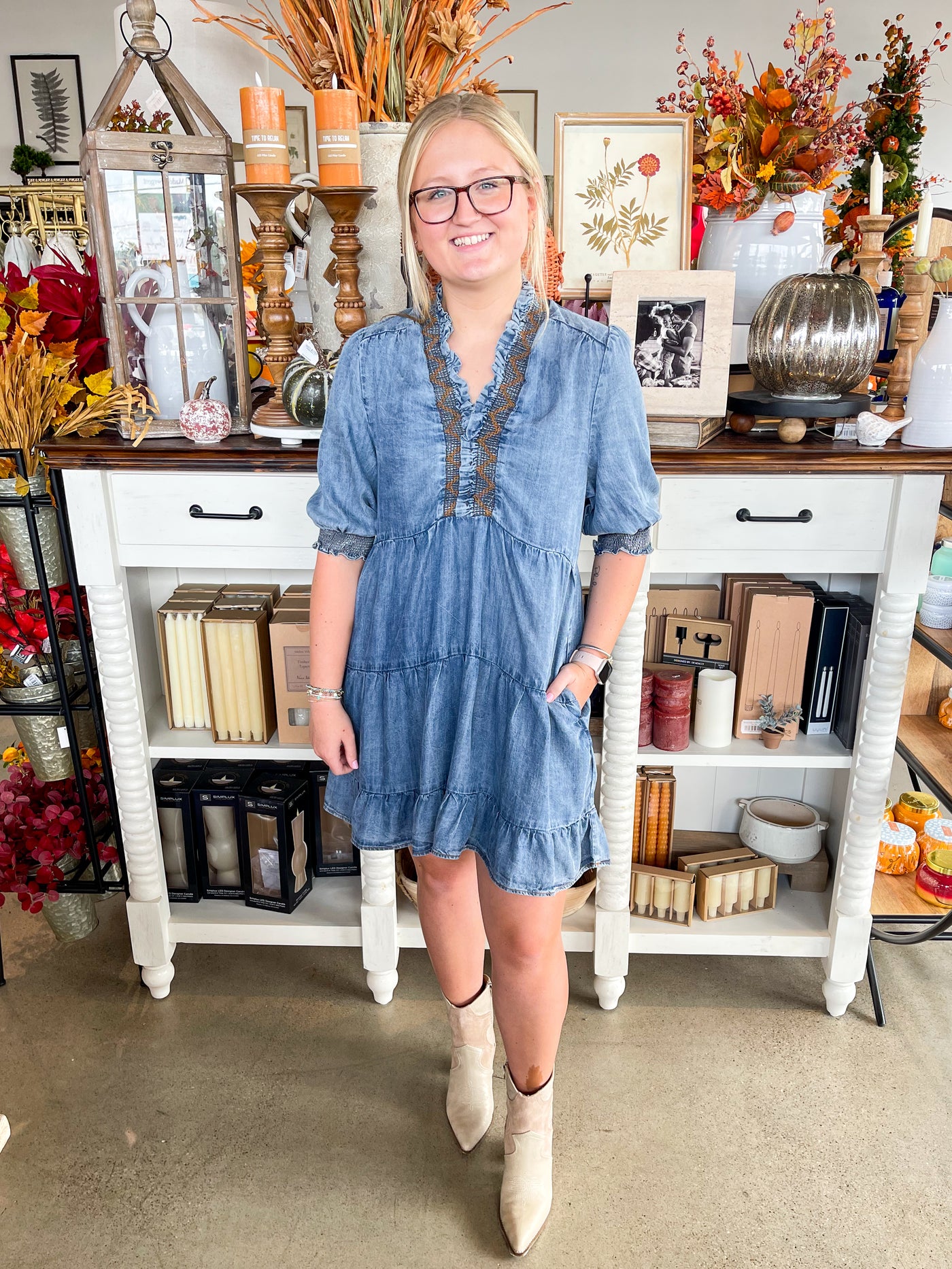 Washed Denim Susan Dress