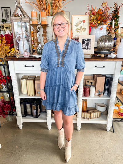 Washed Denim Susan Dress