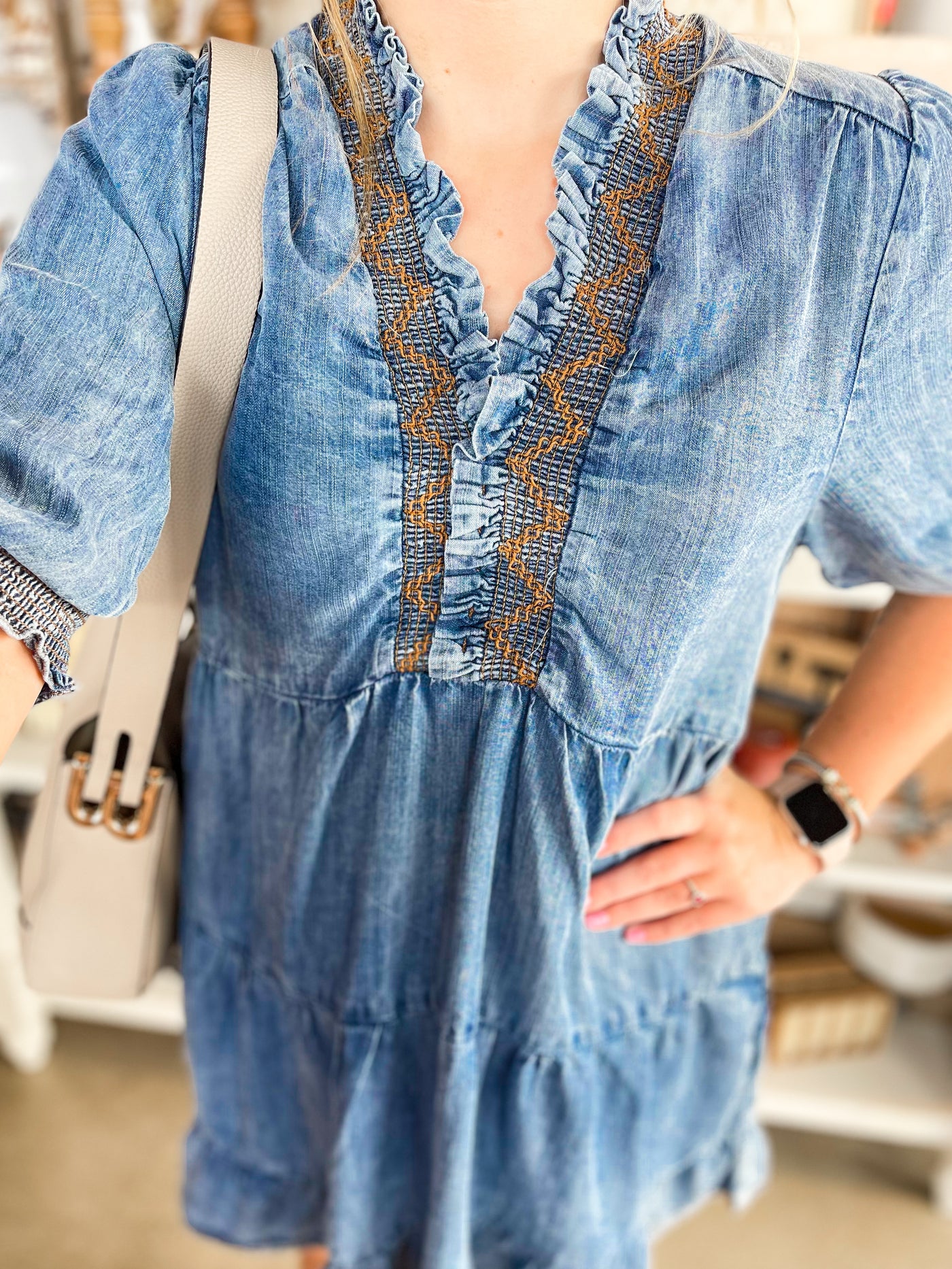 Washed Denim Susan Dress