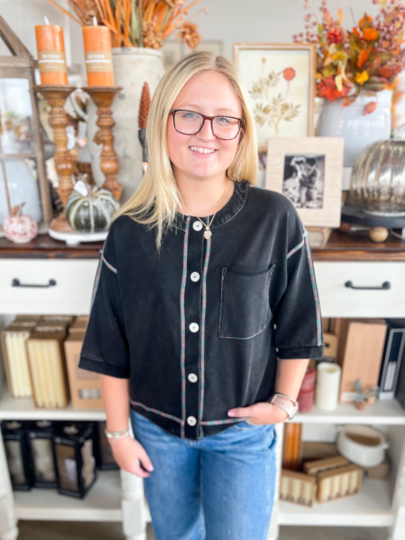 Jodifl Black Amie Top
