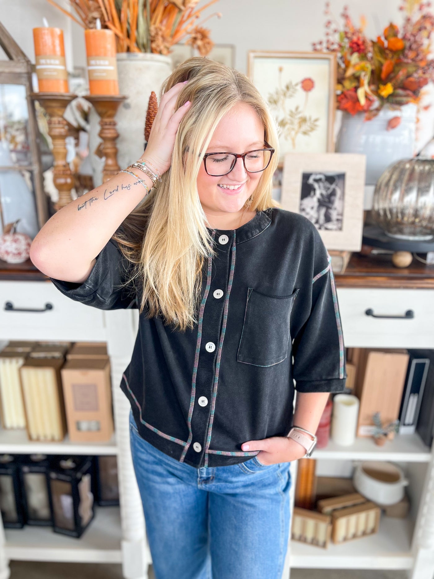 Jodifl Black Amie Top