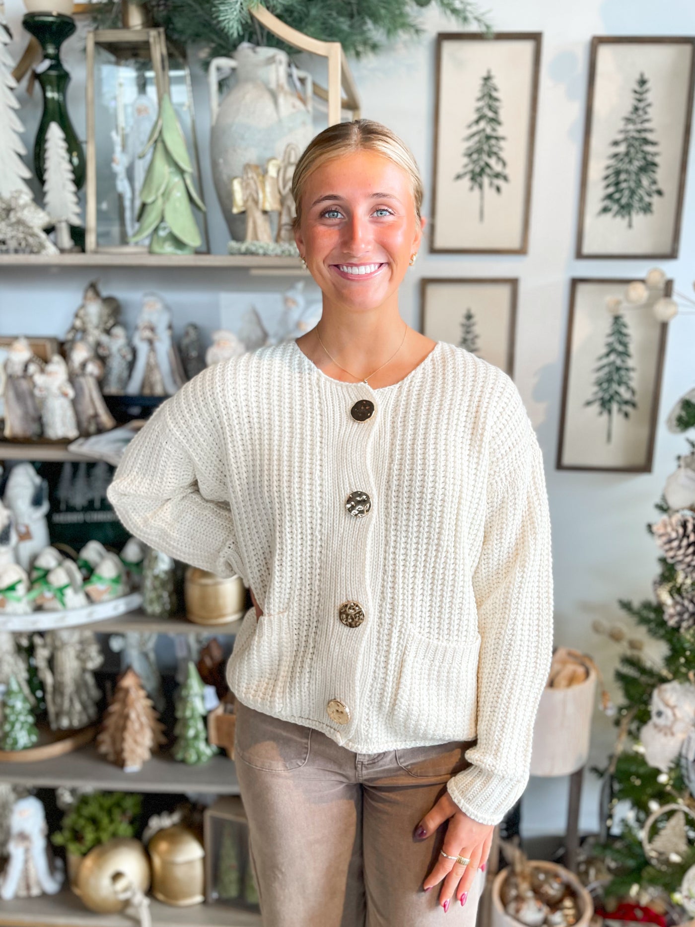 Jodifl Ivory Cardigan