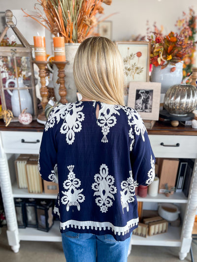 Umgee Navy Laurie Top