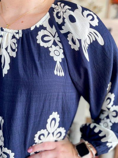 Umgee Navy Laurie Top