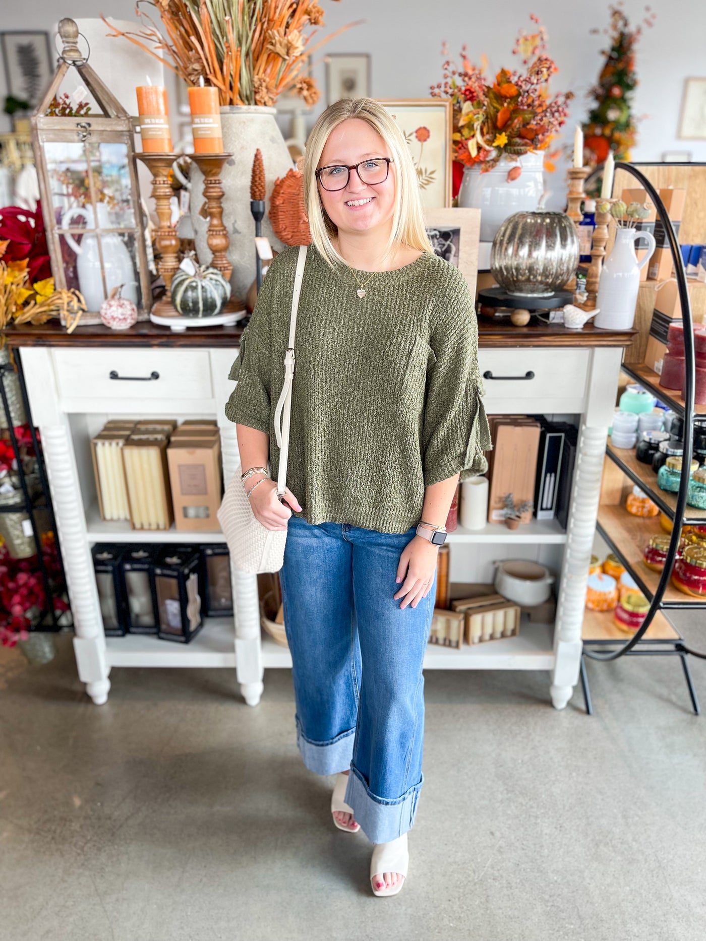 C.C. Olive Pocket Sweater