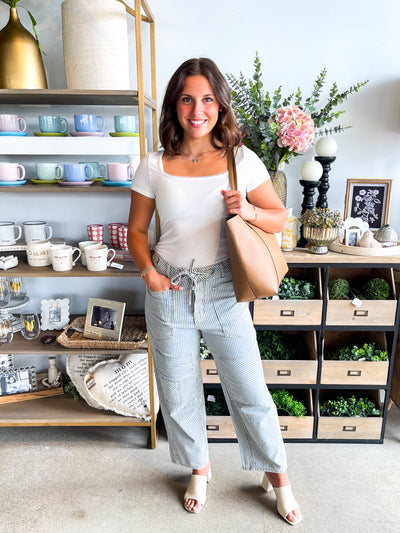 Jennifer Stripe Wash Denim