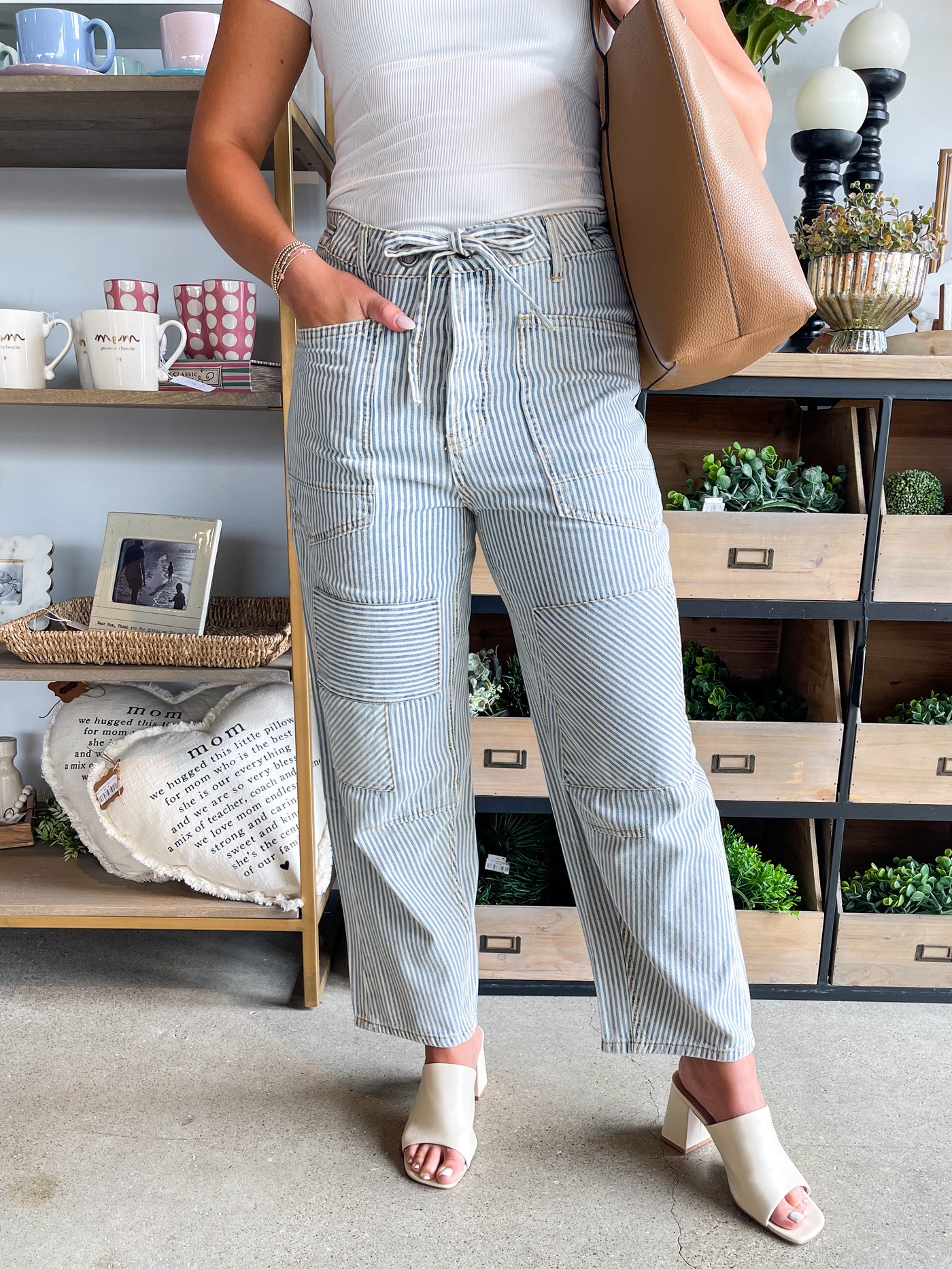 Jennifer Stripe Wash Denim