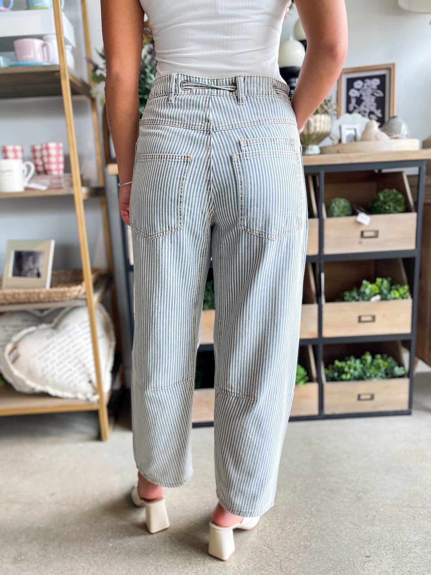 Jennifer Stripe Wash Denim