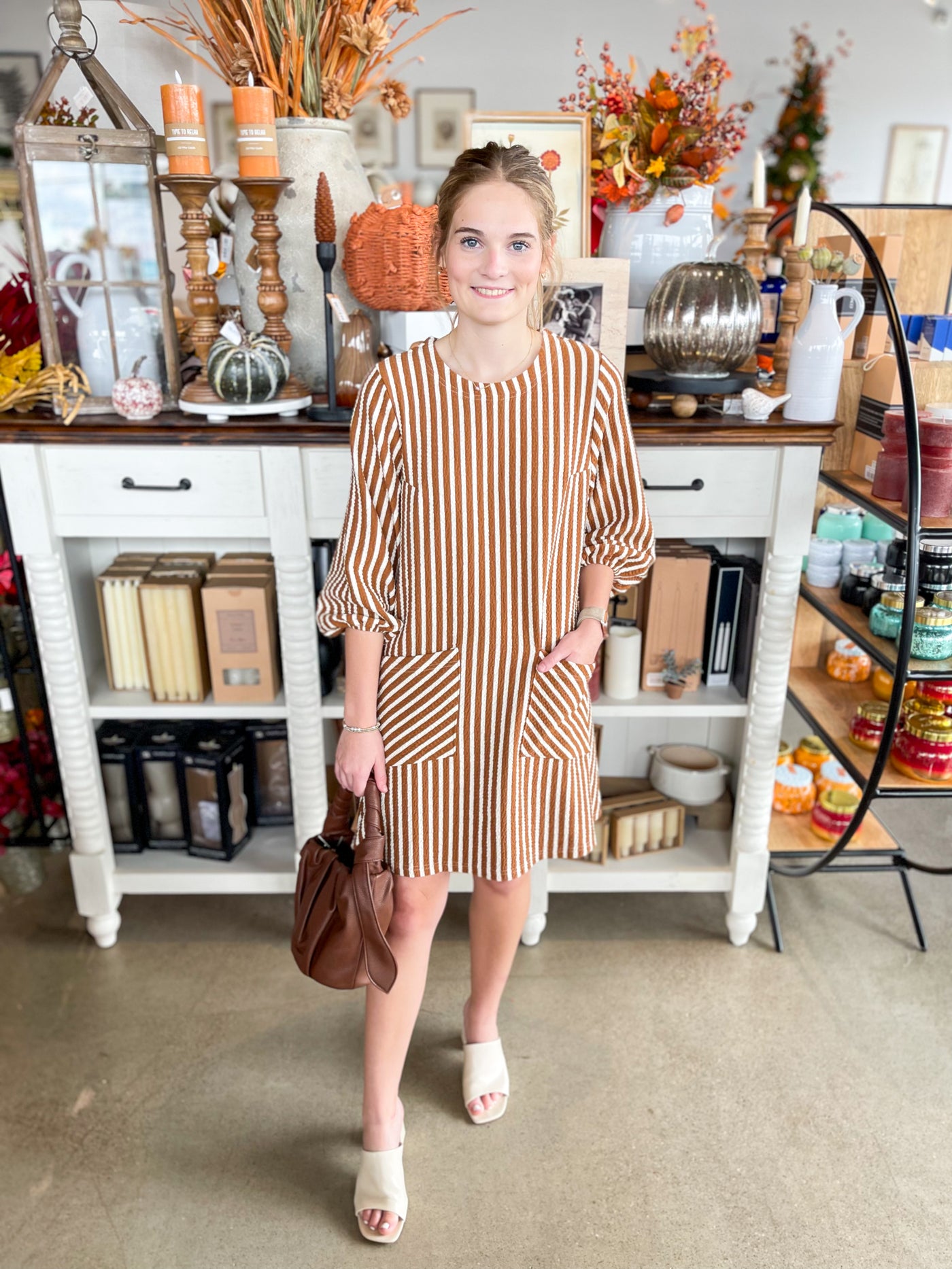 Umgee Caramel Shea Dress