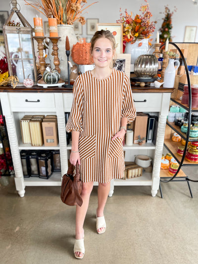 Umgee Caramel Shea Dress