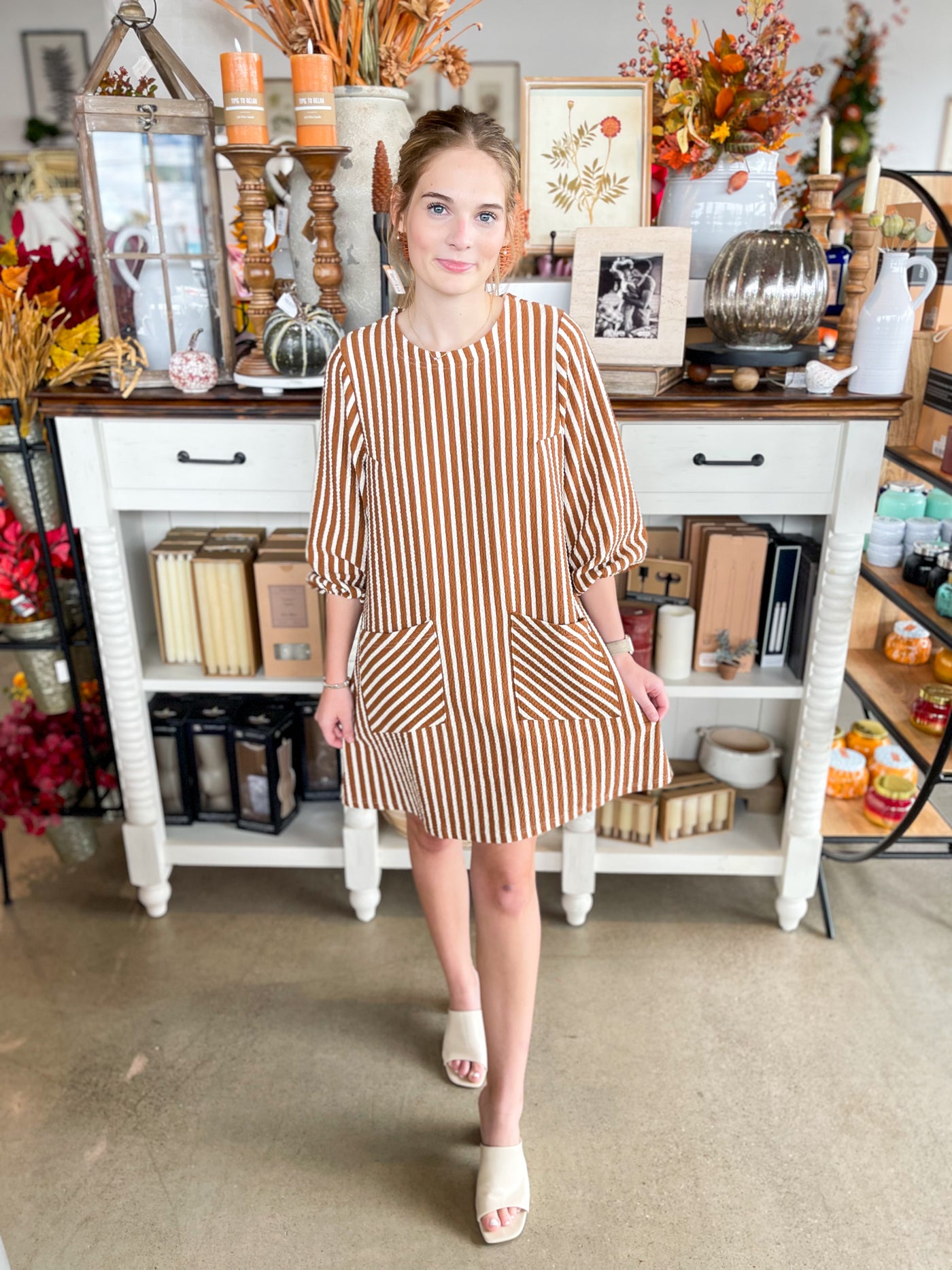 Umgee Caramel Shea Dress