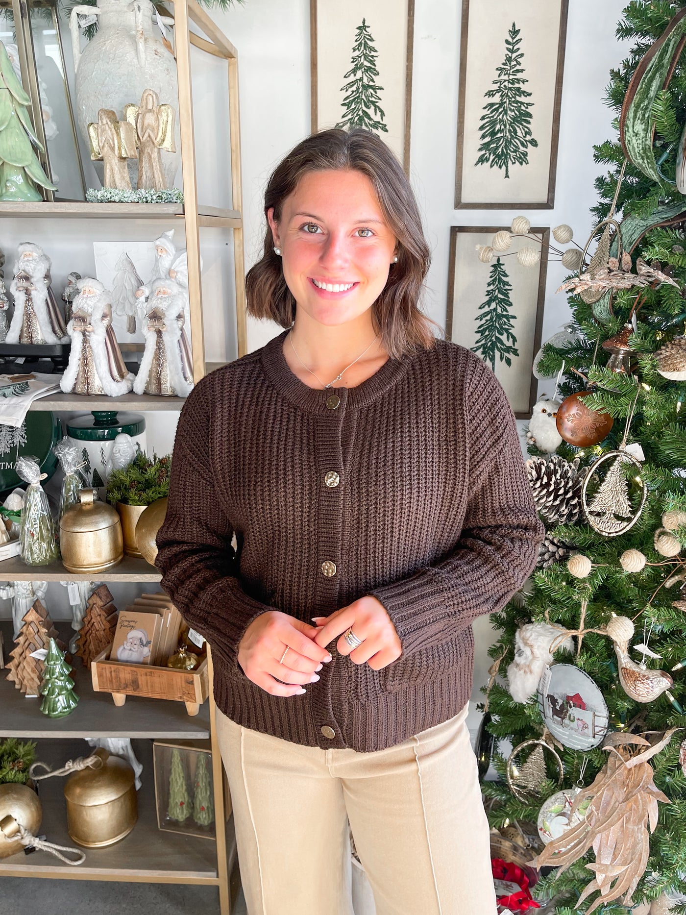 Entro Brown Pruit Cardigan