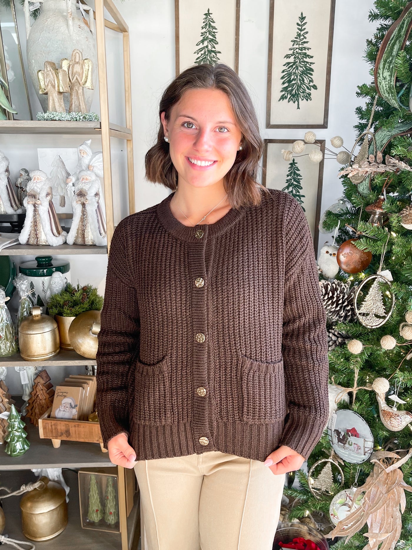 Entro Brown Pruit Cardigan