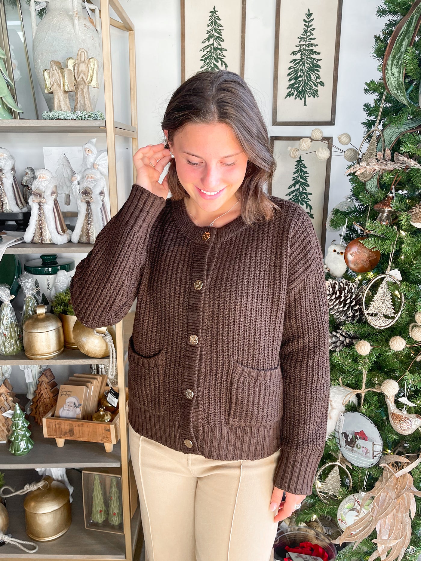 Entro Brown Pruit Cardigan