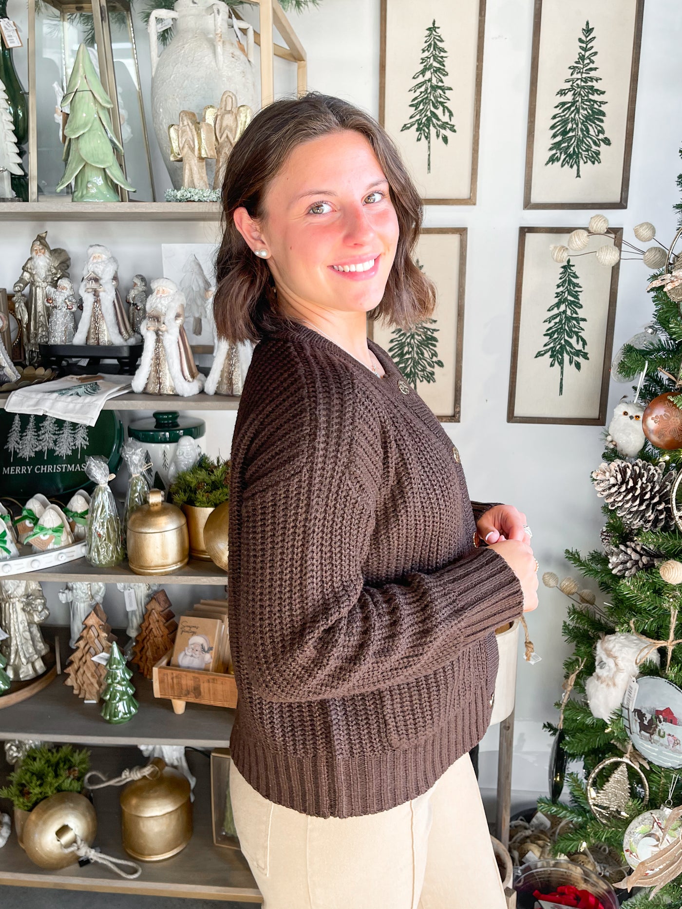 Entro Brown Pruit Cardigan