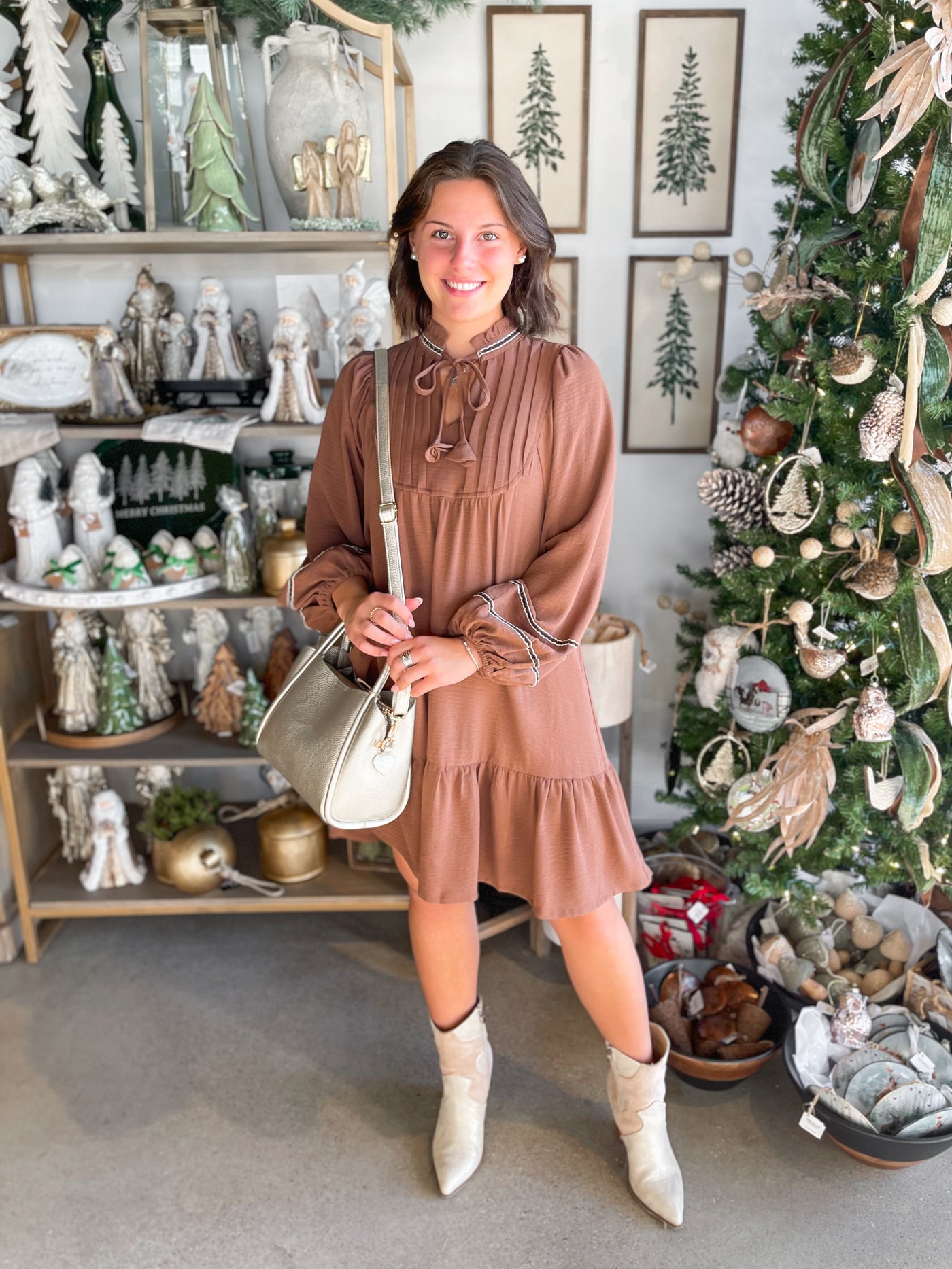 Umgee Mocha Beck Dress